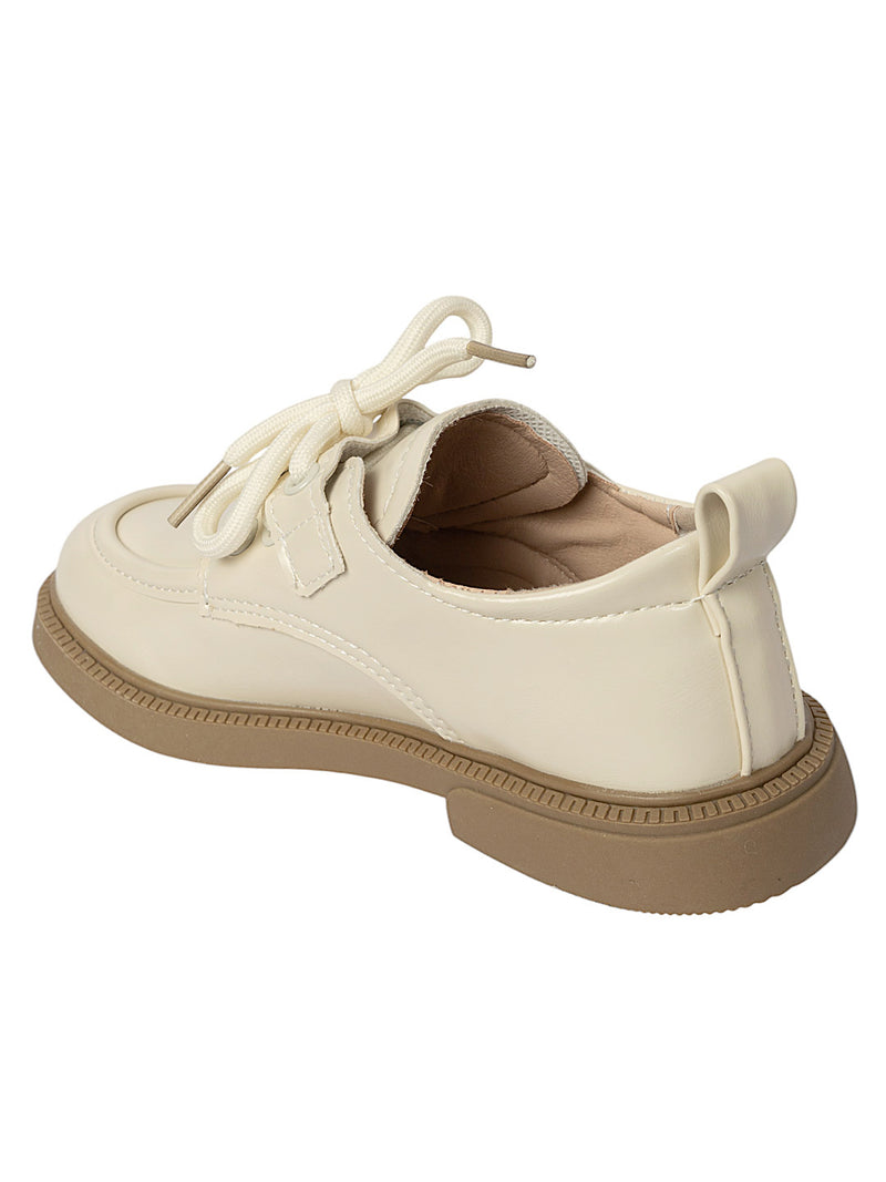 Beige Synthetic Leather Velcro Sneakers For Kids-Unisex (TC-ZY388-BEIG)
