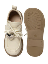 Beige Synthetic Leather Velcro Sneakers For Kids-Unisex (TC-ZY388-BEIG)