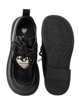 Black Synthetic Leather Velcro Sneakers For Kids-Unisex (TC-ZY388-BLK)