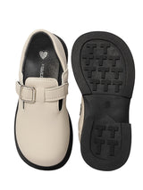 Beige Synthetic Leather Velcro Loafers For Kids-Unisex (TC-ZY6510-BEIG)
