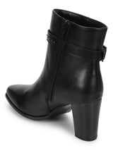 Black PU Block Ankle Boots (TC-20892-BLK)