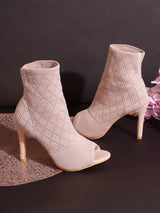 Nude Knitted Stiletto Sandals (TC-CN-883-6-NUD)