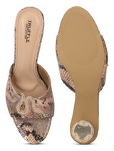 Pink PU Block Mules (TC-H00646-PNK)