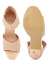 Blush Pink Knitted Stiletto Sandals (TC-CN-3212-1-BPNK)