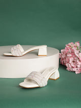 White PU Block Sandals (TC-REN-R5148-WHT)