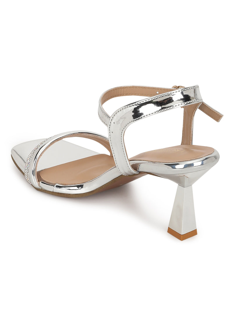 Silver Patent Stiletto Sandals (TC-REN-N1261-SIL)