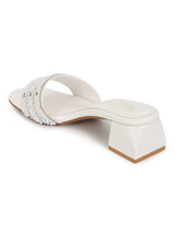 White PU Block Sandals (TC-REN-R5148-WHT)