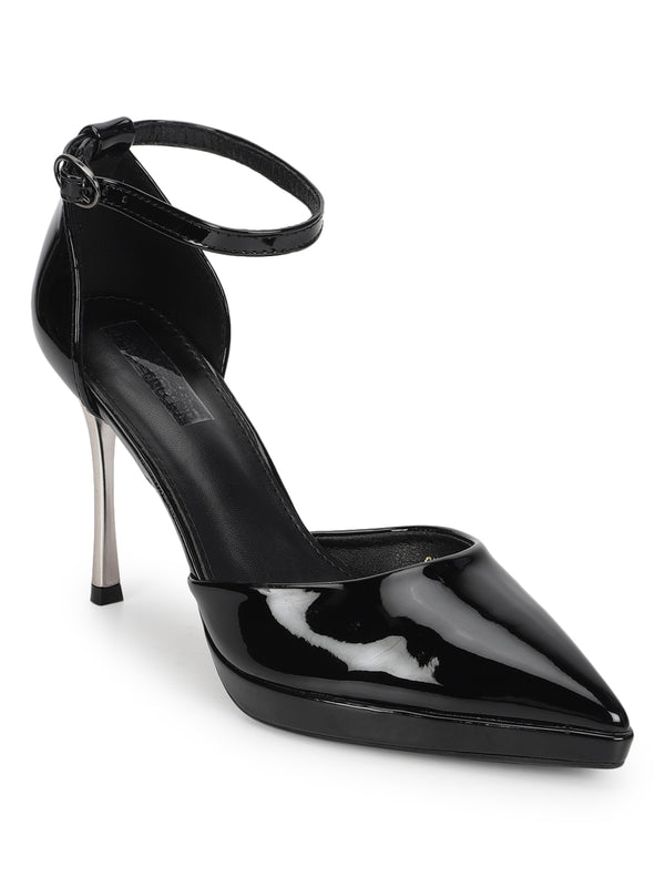 Black Patent Stiletto Sandals (TC-GN22L22-8-BLK)