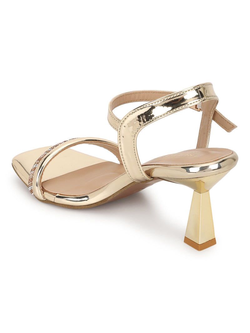 Gold Patent Stiletto Sandals (TC-REN-N1261-GLD)