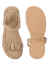 Beige PU Block Sandals (TC-SM01-BEIG)