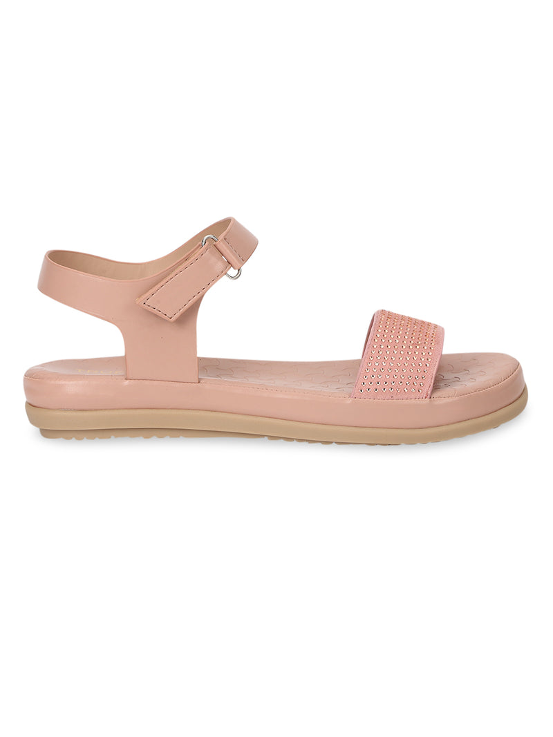 Pink PU Slip-On Sandal (TC-ST-016-PNK)