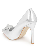 Silver PU Stiletto Sandals (TC-YKO-88706-SIL)