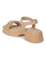 Beige PU Block Sandals (TC-SM01-BEIG)