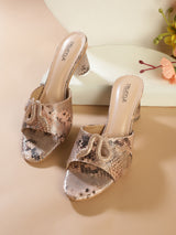 Pink PU Block Mules (TC-H00646-PNK)