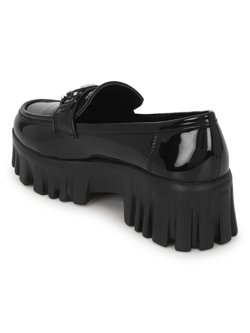 Black Patent Block Loafers (TC-B06563-BLK)