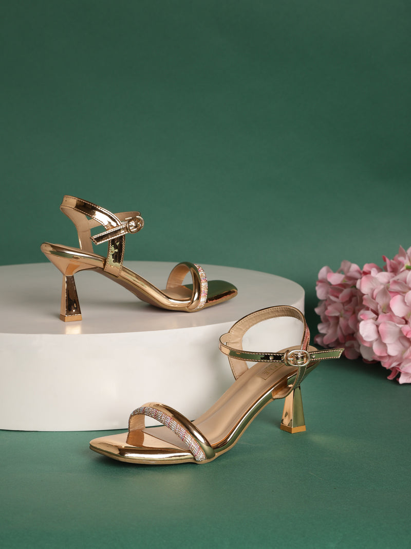 Rose Gold Patent Stiletto Sandals (TC-REN-N1261-RGLD)