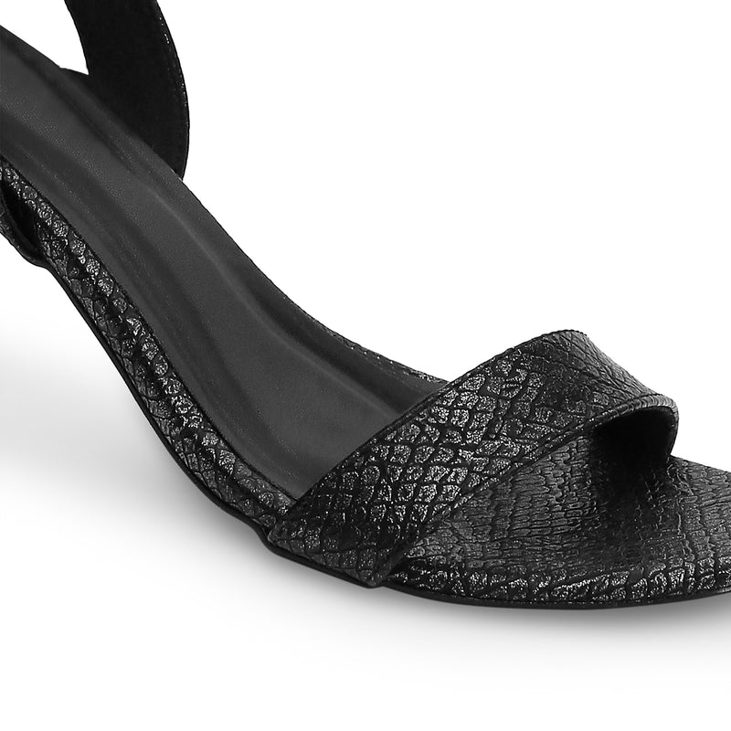 Tao Paris Flo 10010-03 Solid Black Sandals