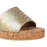 Tao Paris Ina 10013-04 Gold Patterned Wedges