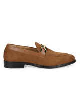 Tan Suede Men's Low Heel Chained Loafers (TC-SM-5002-TANSUE)