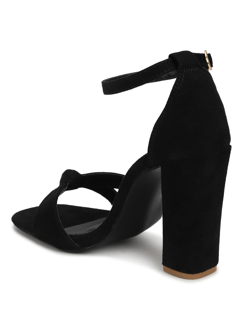 Calculate Black Suede Sandal - The Shoe Attic