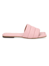 Pink PU Square Toe Slip Ons (TC-SLC-SF-50-PNK)