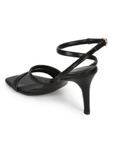 Black PU Strappy Stilettos With High Ankle Strap (TP10171-BLK)
