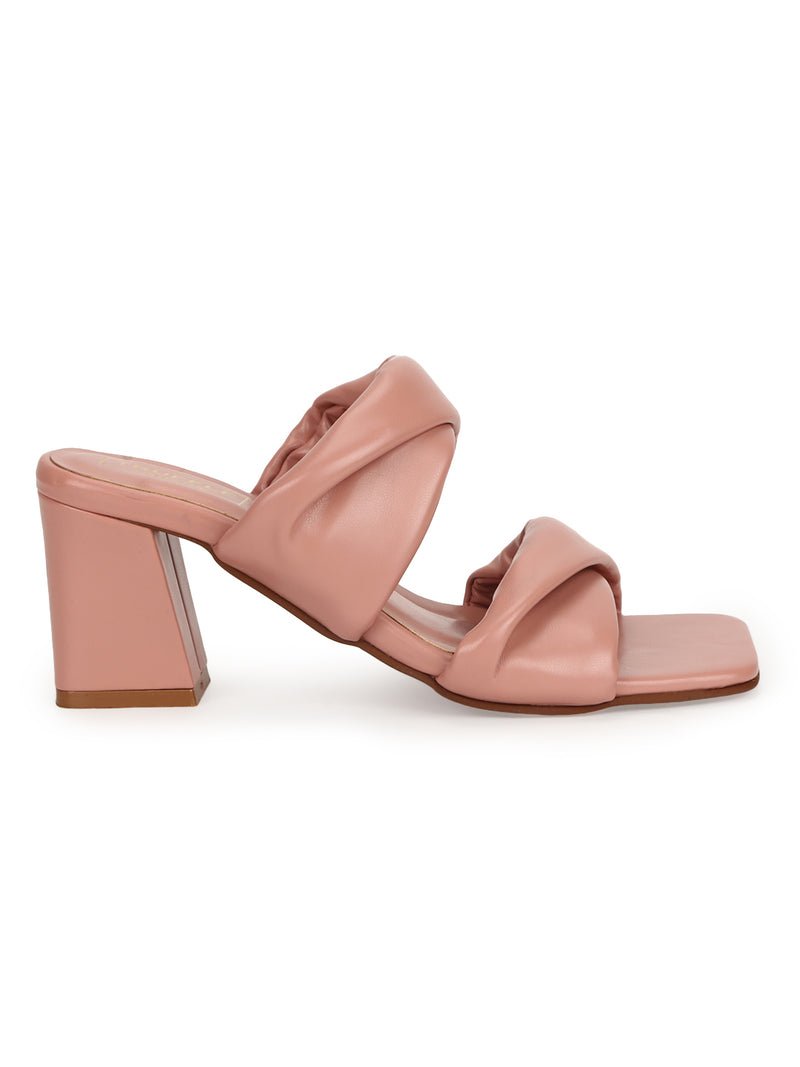 Nude PU Quilted Strap Block Heel Mules (TC-SLC-R-521-NUD)