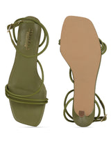 Green PU Strappy Stiletto Sandals (TC-ST-1231-GRNPU)