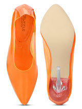 Orange Perspex Pump Stilettos