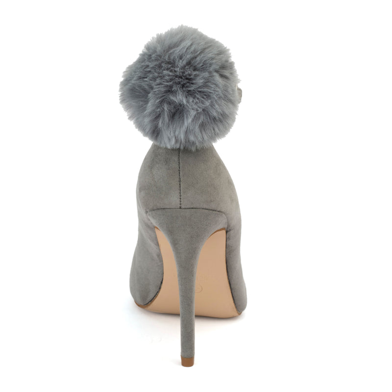 Pointy Toe Pom Pom Stilettos