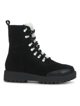 Black SU Lace-Up Ankle Boots