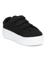 Black Strap Slip-On Sneakers