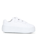 White Strap Slip-On Sneakers
