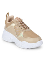Nude Multi Lace-Up Sneakers