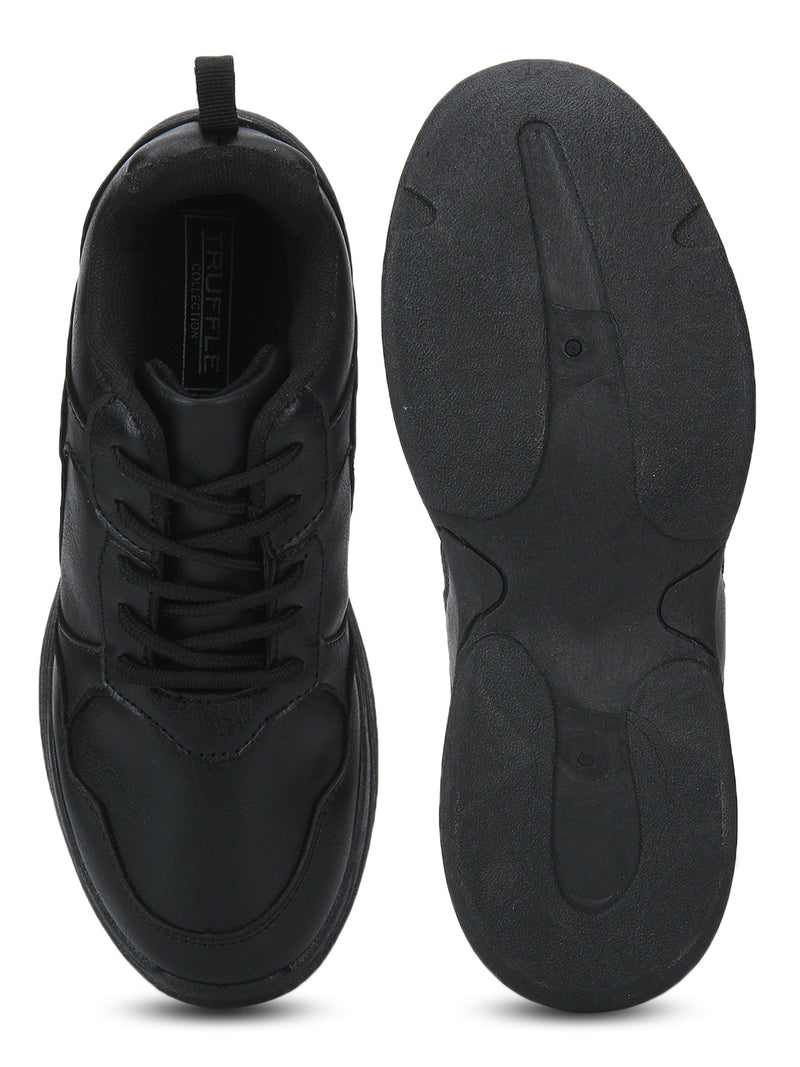 Total Black Lace-Up Sneakers