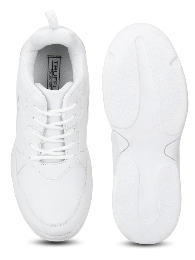 Total White Lace-Up Sneakers