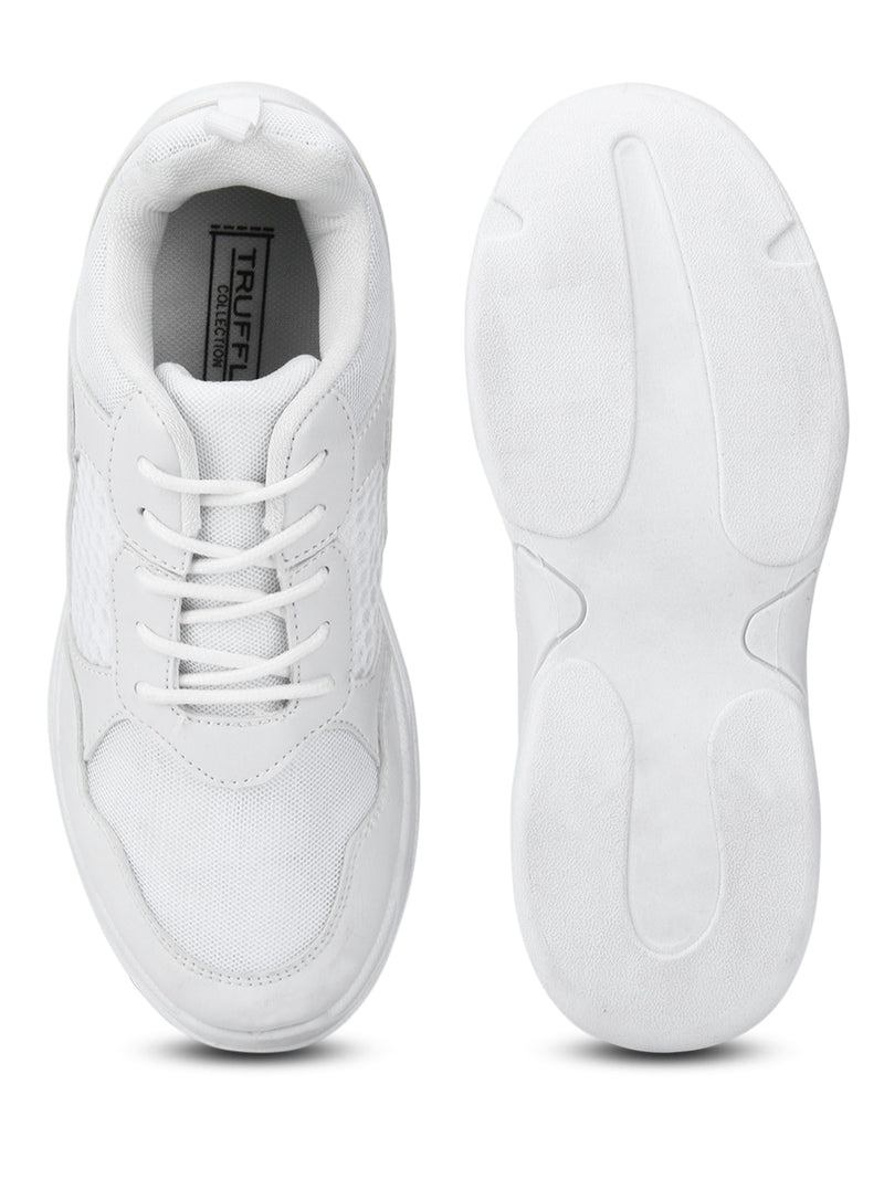 White Multi Lace-Up Sneakers
