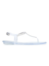 Clear PVC Ankle Strap Flat Sandals