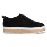 Jute lace up trainer