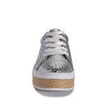 Jute lace up trainer