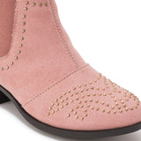 Pink Chelsea Stud Detail Ankle Boot