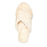 Fur cross over sandal