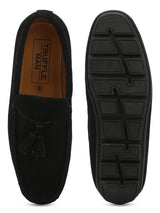Black Suede Tassel Loafers