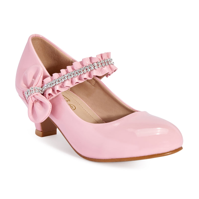 Baby Pink Jewelled Kitten Heels