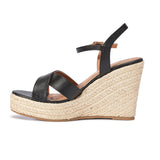 Wedge cross over jute heel sandal