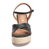 Wedge cross over jute heel sandal