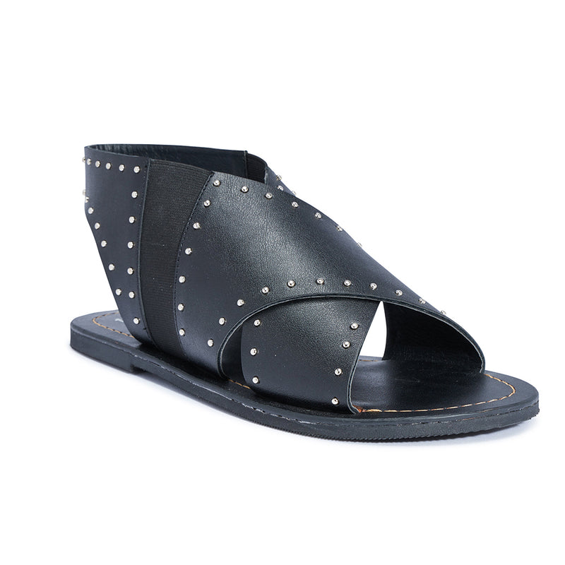 Cross over flat sandal