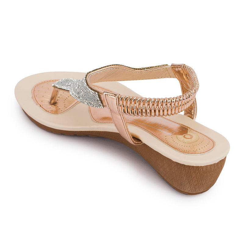 Flat embellished sandal