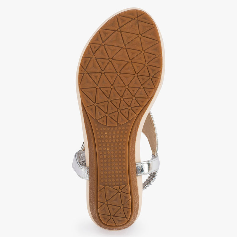 Flat embellished sandal
