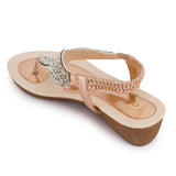 Wedge embellished heeled sandal